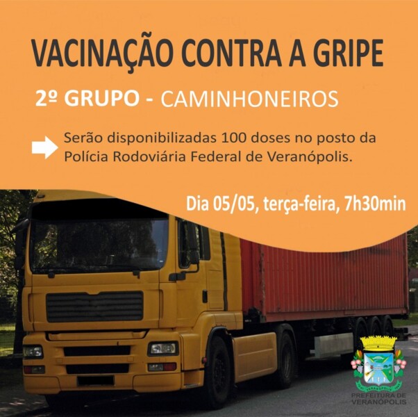 caminhoneiros-terao-ponto-especifico-para-vacinacao-contra-a-influenza