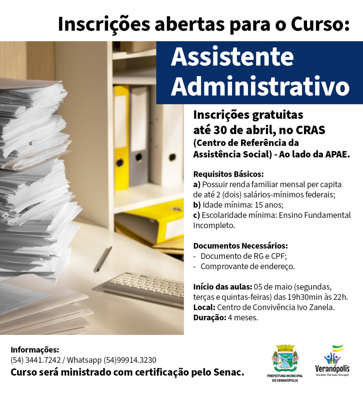 abertas-inscricoes-gratuitas-para-o-curso-de-assistente-administrativo