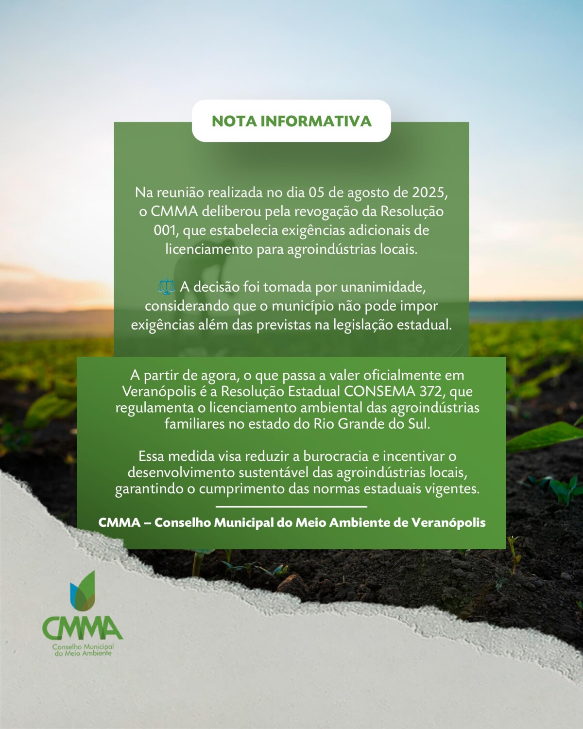 nota-informativa-do-cmma-conselho-municipal-do-meio-ambiente-de-veranopolis