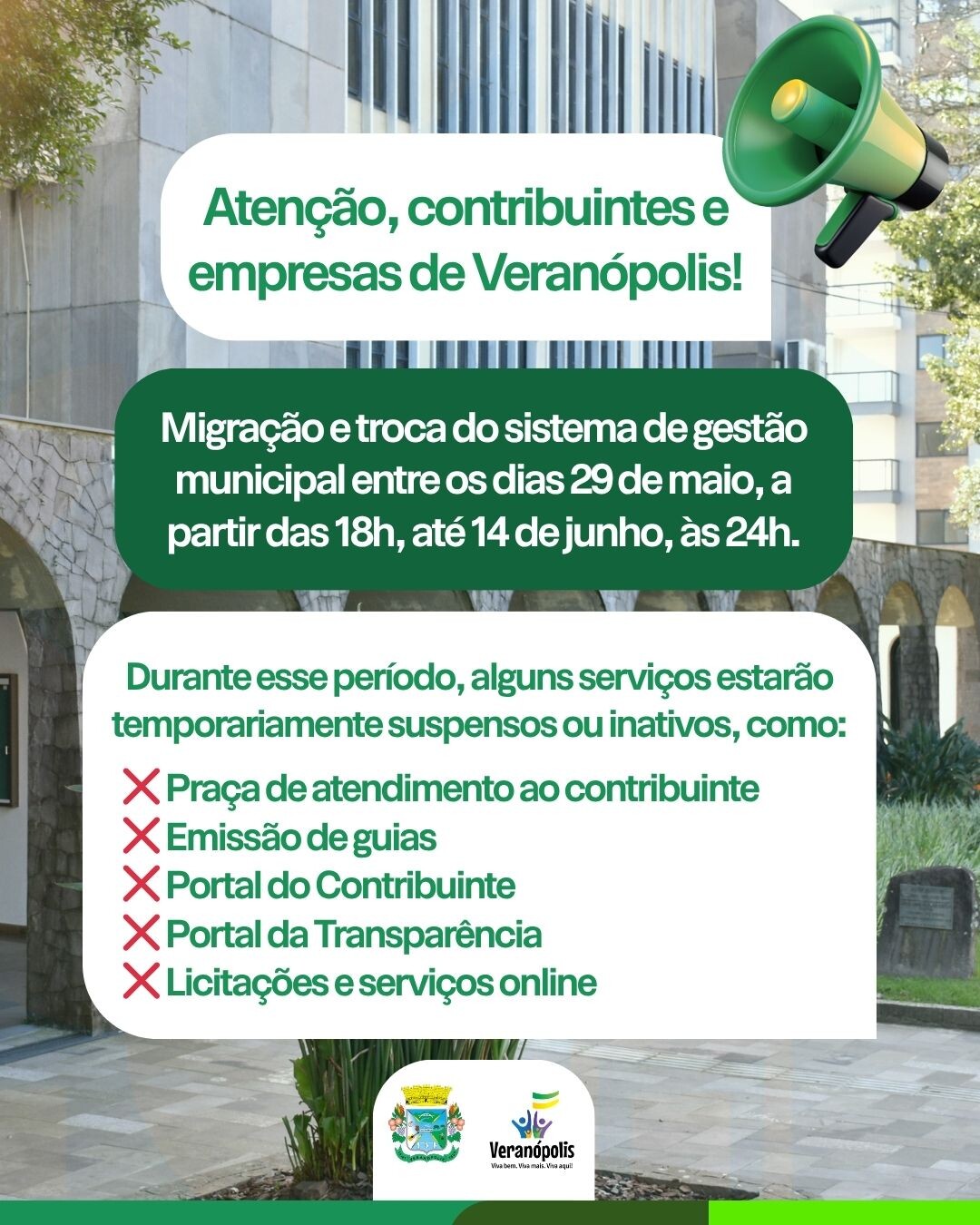 prefeitura-de-veranopolis-informa-migracao-de-sistema-e-suspensao-temporaria-de-servicos